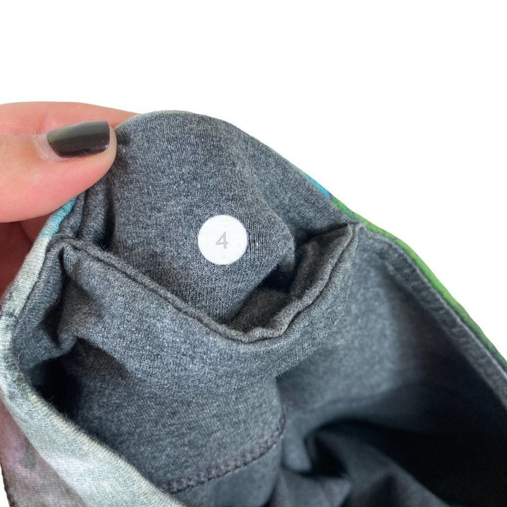 Lululemon Groove Pant Blurred Blossoms Heathered Fossil Flare Yoga Pants *FLAWS* - Picture 6 of 13
